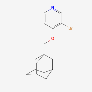 molecular formula C16H20BrNO B12960527 Pyridine, 3-bromo-4-(tricyclo[3.3.1.13,7]dec-1-ylmethoxy)- 