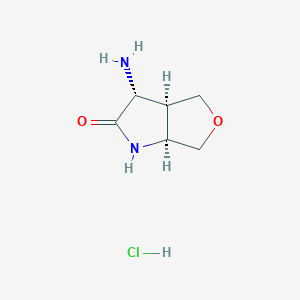 Rel-(3R,3aR,6aS)-3-aminotetrahydro-1H-furo[3,4-b]pyrrol-2(3H)-one hydrochloride