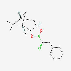 molecular formula C18H24BClO2 B12960539 (3AS,4S,6S,7aR)-2-((S)-1-chloro-2-phenylethyl)-3a,5,5-trimethylhexahydro-4,6-methanobenzo[d][1,3,2]dioxaborole 