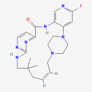 (6E)-21-Fluoro-2,3,8,9,10,11-hexahydro-9,9-dimethyl-5H-1,4-ethano-12,16-nitrilopyrido[3,4-i][1,3,8,11,14]pentaazacycloeicosin-17(18H)-one