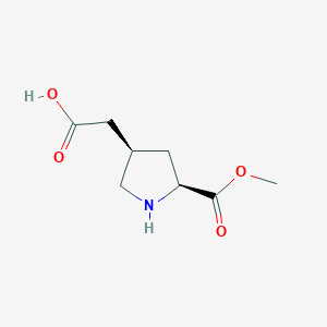 2-((3R,5S)-5-(Methoxycarbonyl)pyrrolidin-3-yl)acetic acid