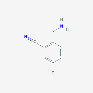 molecular formula C8H7FN2 B12960557 2-Cyano-4-fluorobenzylamine 