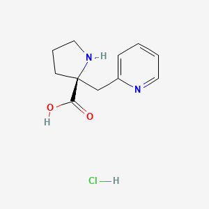 (2S)-2-(pyridin-2-ylmethyl)pyrrolidine-2-carboxylic acid;hydrochloride