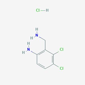 molecular formula C7H9Cl3N2 B12960593 2-(Aminomethyl)-3,4-dichloroaniline hydrochloride 