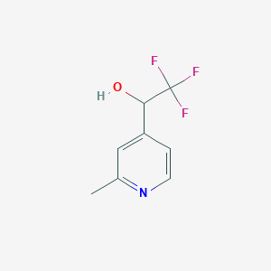 molecular formula C8H8F3NO B12960608 2,2,2-Trifluoro-1-(2-methylpyridin-4-yl)ethanol 