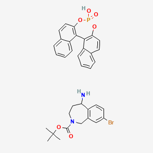 tert-butyl 5-amino-8-bromo-1,3,4,5-tetrahydro-2-benzazepine-2-carboxylate;13-hydroxy-12,14-dioxa-13λ5-phosphapentacyclo[13.8.0.02,11.03,8.018,23]tricosa-1(15),2(11),3,5,7,9,16,18,20,22-decaene 13-oxide