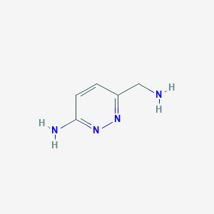 molecular formula C5H8N4 B12960639 6-(Aminomethyl)pyridazin-3-amine 