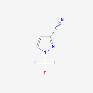 molecular formula C5H2F3N3 B12960658 1-(Trifluoromethyl)-1H-pyrazole-3-carbonitrile 