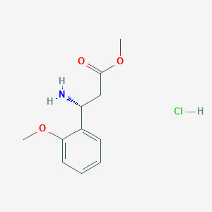 molecular formula C11H16ClNO3 B12960675 (R)-Methyl 3-amino-3-(2-methoxyphenyl)propanoate hydrochloride 