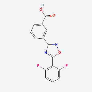 molecular formula C15H8F2N2O3 B12960688 Benzoic acid, 3-[5-(2,6-difluorophenyl)-1,2,4-oxadiazol-3-yl]- 