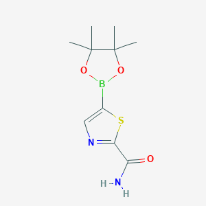 5-(4,4,5,5-Tetramethyl-1,3,2-dioxaborolan-2-yl)thiazole-2-carboxamide