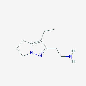 2-(3-Ethyl-5,6-dihydro-4H-pyrrolo[1,2-b]pyrazol-2-yl)ethan-1-amine