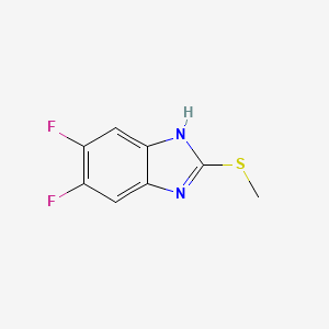 molecular formula C8H6F2N2S B12960741 5,6-Difluoro-2-(methylthio)-1H-benzo[d]imidazole 