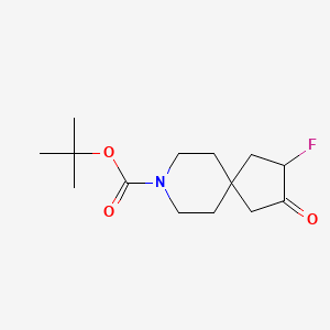 molecular formula C14H22FNO3 B12960749 tert-Butyl 2-fluoro-3-oxo-8-azaspiro[4.5]decane-8-carboxylate 