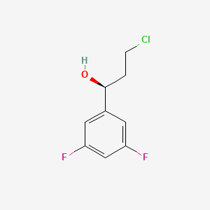 molecular formula C9H9ClF2O B12960803 (S)-3-Chloro-1-(3,5-difluorophenyl)propan-1-ol 