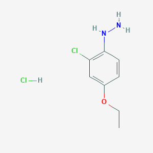 molecular formula C8H12Cl2N2O B12960812 (2-Chloro-4-ethoxyphenyl)hydrazine hydrochloride 