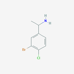 molecular formula C8H9BrClN B12960813 1-(3-Bromo-4-chlorophenyl)ethan-1-amine 