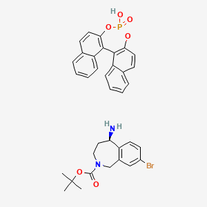 tert-butyl (5R)-5-amino-8-bromo-1,3,4,5-tetrahydro-2-benzazepine-2-carboxylate;13-hydroxy-12,14-dioxa-13lambda5-phosphapentacyclo[13.8.0.02,11.03,8.018,23]tricosa-1(15),2(11),3,5,7,9,16,18,20,22-decaene 13-oxide