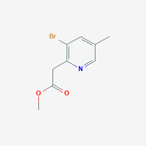 molecular formula C9H10BrNO2 B12960836 Methyl 2-(3-bromo-5-methylpyridin-2-yl)acetate 