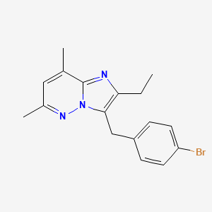 3-(4-Bromobenzyl)-2-ethyl-6,8-dimethylimidazo[1,2-b]pyridazine