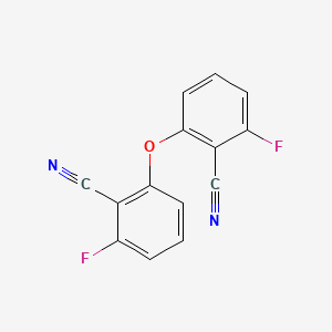 molecular formula C14H6F2N2O B12960855 2,2'-Oxybis(6-fluorobenzonitrile) 