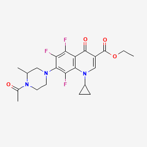 Ethyl 7-(4-acetyl-3-methylpiperazin-1-yl)-1-cyclopropyl-5,6,8-trifluoro-4-oxo-1,4-dihydroquinoline-3-carboxylate