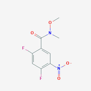 2,4-difluoro-N-methoxy-N-methyl-5-nitrobenzamide