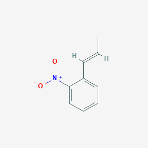 molecular formula C9H9NO2 B12960917 Benzene, 1-nitro-2-(1-propen-1-yl)- 