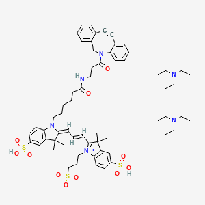 molecular formula C62H84N6O11S3 B12960934 DBCO-Cy3 bis(triethylamine)salt 