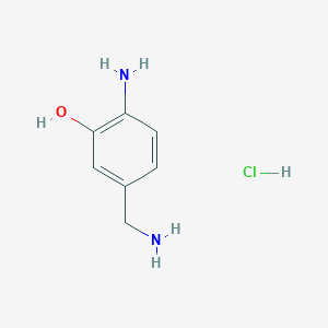 molecular formula C7H11ClN2O B12960960 2-Amino-5-(aminomethyl)phenol hydrochloride 