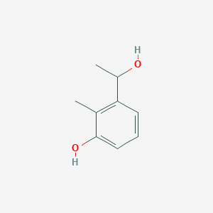 molecular formula C9H12O2 B12960973 3-(1-Hydroxyethyl)-2-methylphenol 