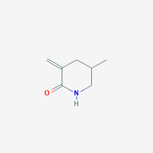 molecular formula C7H11NO B12960992 5-Methyl-3-methylidenepiperidin-2-one CAS No. 514847-19-9