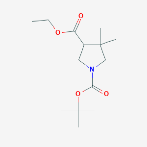 1-tert-Butyl 3-ethyl 4,4-dimethylpyrrolidine-1,3-dicarboxylate