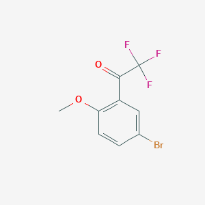 molecular formula C9H6BrF3O2 B12961016 1-(5-Bromo-2-methoxy-phenyl)-2,2,2-trifluoroethanone 