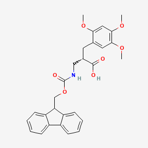 molecular formula C28H29NO7 B12961023 (S)-3-((((9H-Fluoren-9-yl)methoxy)carbonyl)amino)-2-(2,4,5-trimethoxybenzyl)propanoic acid 