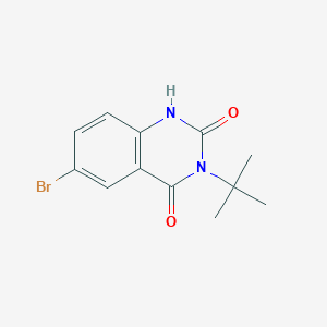 molecular formula C12H13BrN2O2 B12961043 2,4(1H,3H)-Quinazolinedione, 6-bromo-3-(1,1-dimethylethyl)- 