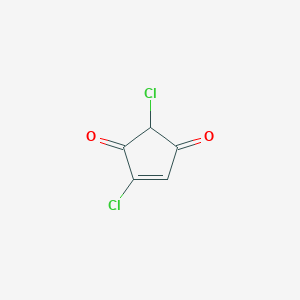 molecular formula C5H2Cl2O2 B12961047 2,4-Dichlorocyclopent-4-ene-1,3-dione 