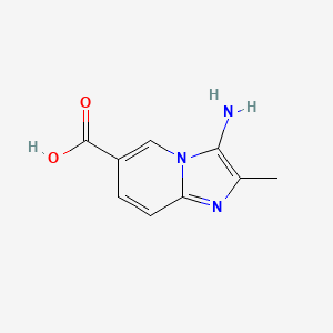 molecular formula C9H9N3O2 B12961076 3-Amino-2-methylimidazo[1,2-a]pyridine-6-carboxylic acid 