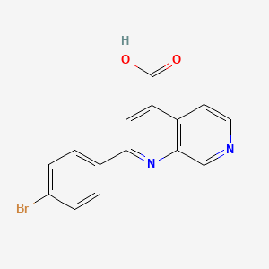 molecular formula C15H9BrN2O2 B12961122 2-(4-Bromophenyl)-1,7-naphthyridine-4-carboxylic acid 