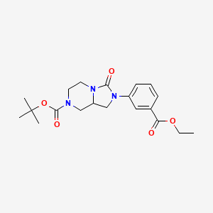 Imidazo[1,5-a]pyrazine-7(1H)-carboxylic acid, 2-[3-(ethoxycarbonyl)phenyl]hexahydro-3-oxo-, 1,1-dimethylethyl ester