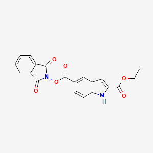 molecular formula C20H14N2O6 B12961145 5-(1,3-Dioxoisoindolin-2-yl) 2-ethyl 1H-indole-2,5-dicarboxylate 