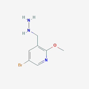 5-Bromo-3-(hydrazinylmethyl)-2-methoxypyridine