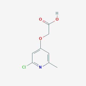 molecular formula C8H8ClNO3 B12961199 2-((2-Chloro-6-methylpyridin-4-yl)oxy)acetic acid 