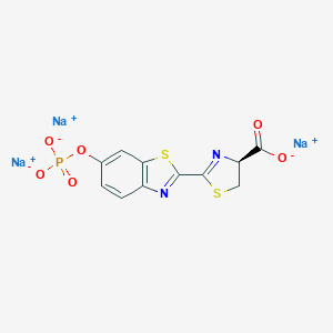 B129612 Trisodium (4S)-2-[6-(phosphonatooxy)-1,3-benzothiazol-2-yl]-4,5-dihydro-1,3-thiazole-4-carboxylate CAS No. 145613-12-3