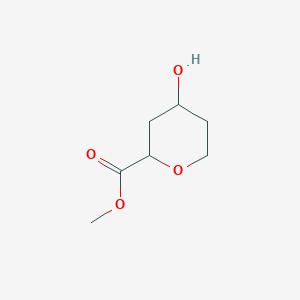 molecular formula C7H12O4 B12961205 Methyl 4-hydroxytetrahydro-2H-pyran-2-carboxylate 