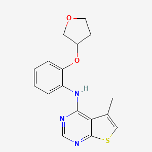 (5-Methyl-thieno[2,3-d]pyrimidin-4-yl)-[2-(tetrahydro-furan-3-yloxy)-phenyl]-amine