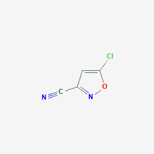 molecular formula C4HClN2O B12961211 5-Chloroisoxazole-3-carbonitrile 