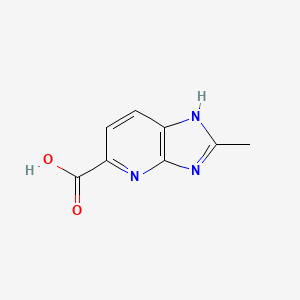 molecular formula C8H7N3O2 B12961228 2-Methyl-3H-imidazo[4,5-b]pyridine-5-carboxylic acid CAS No. 1304788-07-5