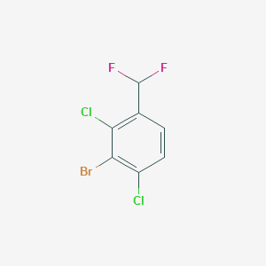 molecular formula C7H3BrCl2F2 B12961249 2-Bromo-1,3-dichloro-4-(difluoromethyl)benzene 