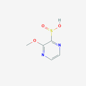 molecular formula C5H6N2O3S B12961264 3-Methoxypyrazine-2-sulfinic acid 